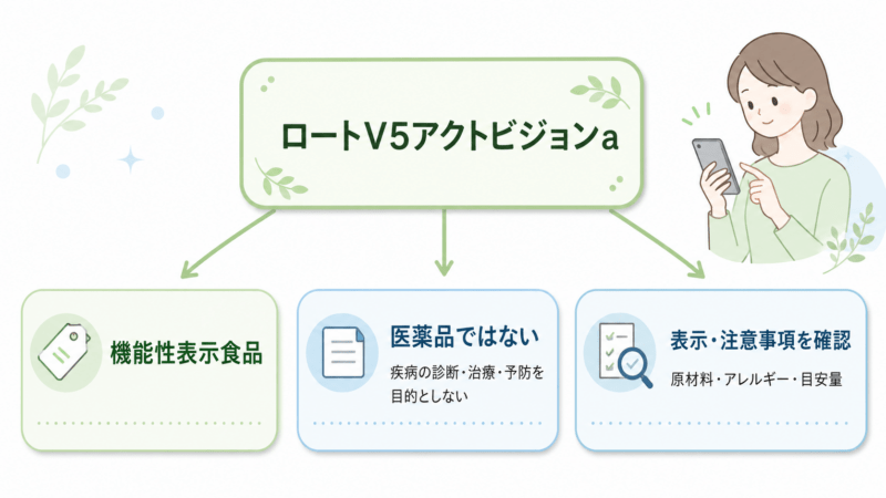 ロートV5アクトビジョンaの機能性表示食品としての位置づけ